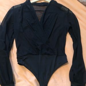Black dressy bodysuit